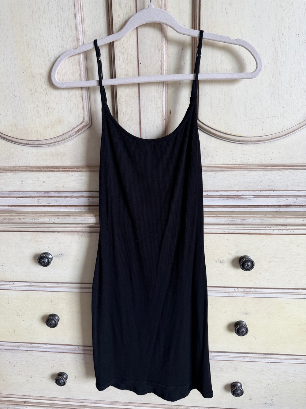 SKIMS Black Slip Dress with Adjustable Straps